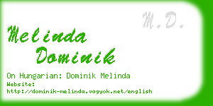 melinda dominik business card